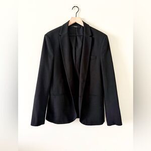 Zara Daily Outfit Tweed Knit Blazer in Black - Size L